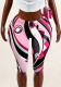 Women’s Plus Size Abstract Print Tight Fitting High Stretch Yoga Pants