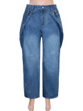 Women’s Patchwork Wide Leg Denim Pants