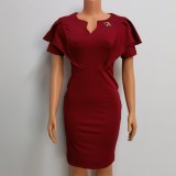 Women Casual Short Sleeve Bodycon Dress