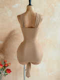 Women Metallic‑Accent Sexy Dress