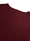 Women Casual Round Neck Top and Slit Skirt Two‑Piece Set