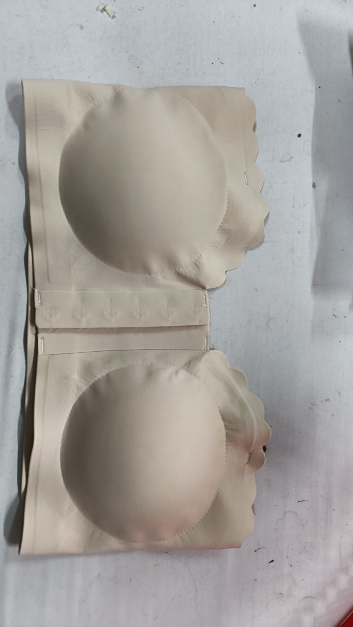 Black Front-Closure Non-Slip Strapless Wireless Bra