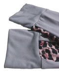 Women Fall Winter Long Sleeve Zip‑Up Hoodies and Leopard Patchwork Pants Two‑Piece Set