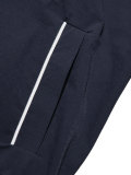 Women Spring Fall Casual Color‑Block Zip‑Up Top and Shorts Two‑Piece Set