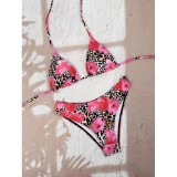 Women Sexy Polka Dot Print Bikini Holidays Beach Two Pieces Swimwear