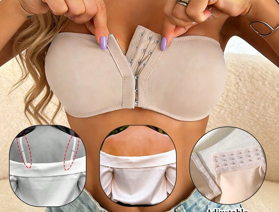 Strapless Wireless Detachable-Strap Invisible Bra