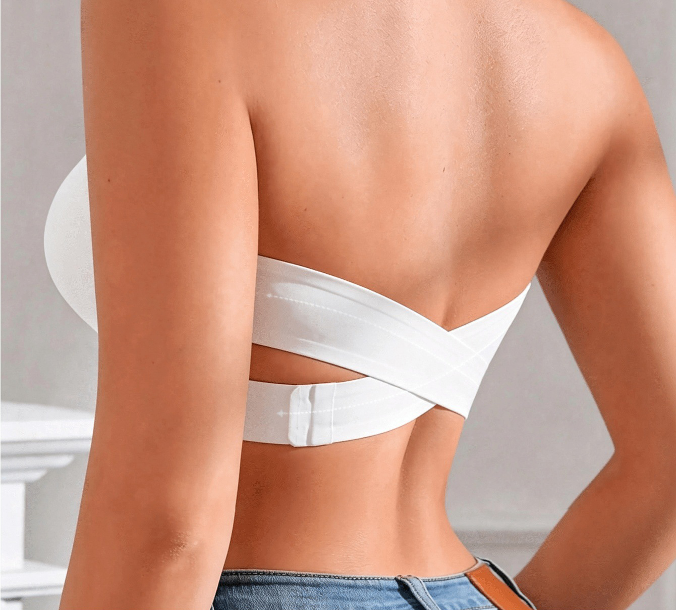 Seamless Strapless Padded Tank Bra