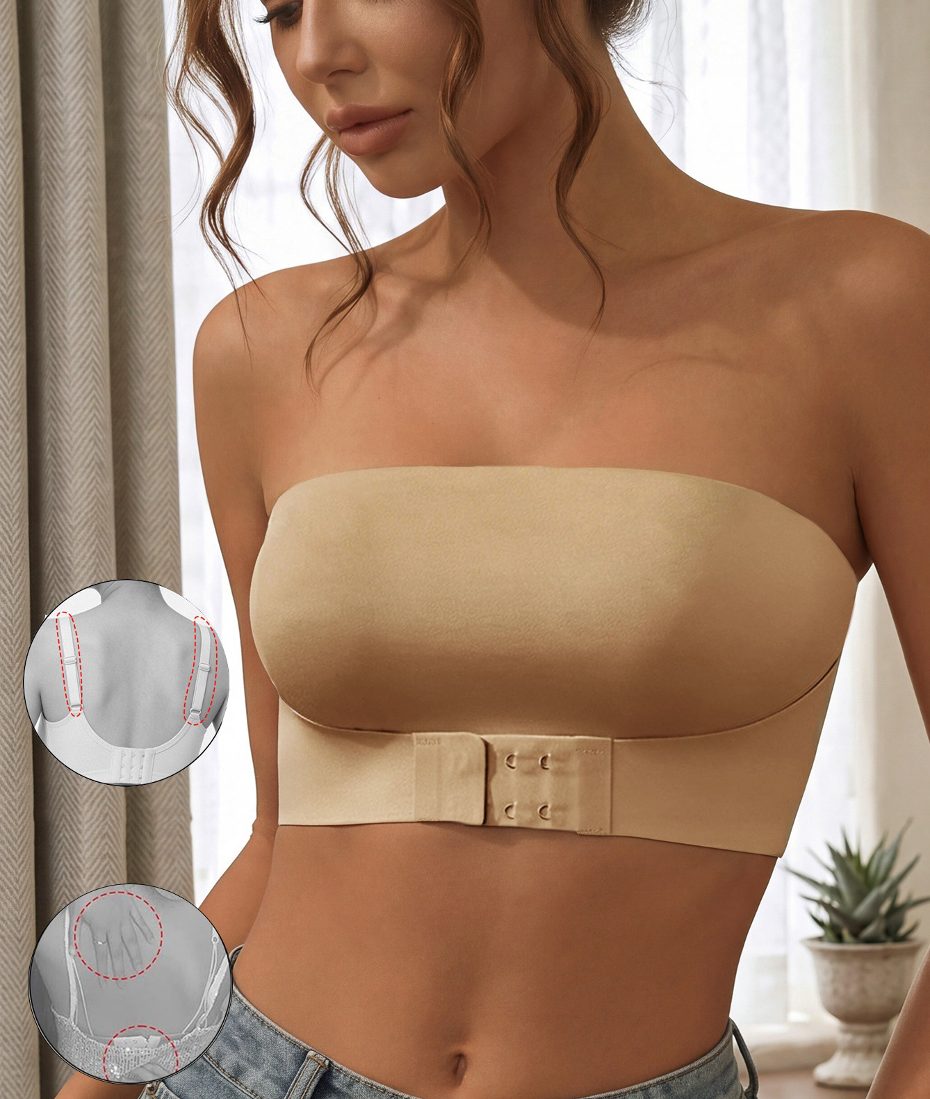 Seamless Non-Slip Strapless Tank Bra for Intimate Wear
