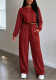 Women Fall Casual Long Sleeve Top and Pants Two‑Piece Set