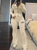Women Casual Top and Bell‑Bottom Pants Two‑Piece Set