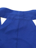 Women Sleeveless Halter Neck Elegant Sexy Pleated Dress