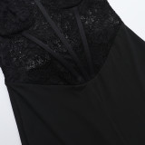 Summer Women’s Sexy Lace Strap Tight Fitting Holiday Jumpsuit