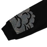 African Women’s Fashionable Beaded Casual Sportswear Two Piece Set
