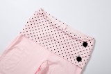 Autumn Women’s Casual Polka Dot Printed Bow Detail Camisole and Long Pants Set