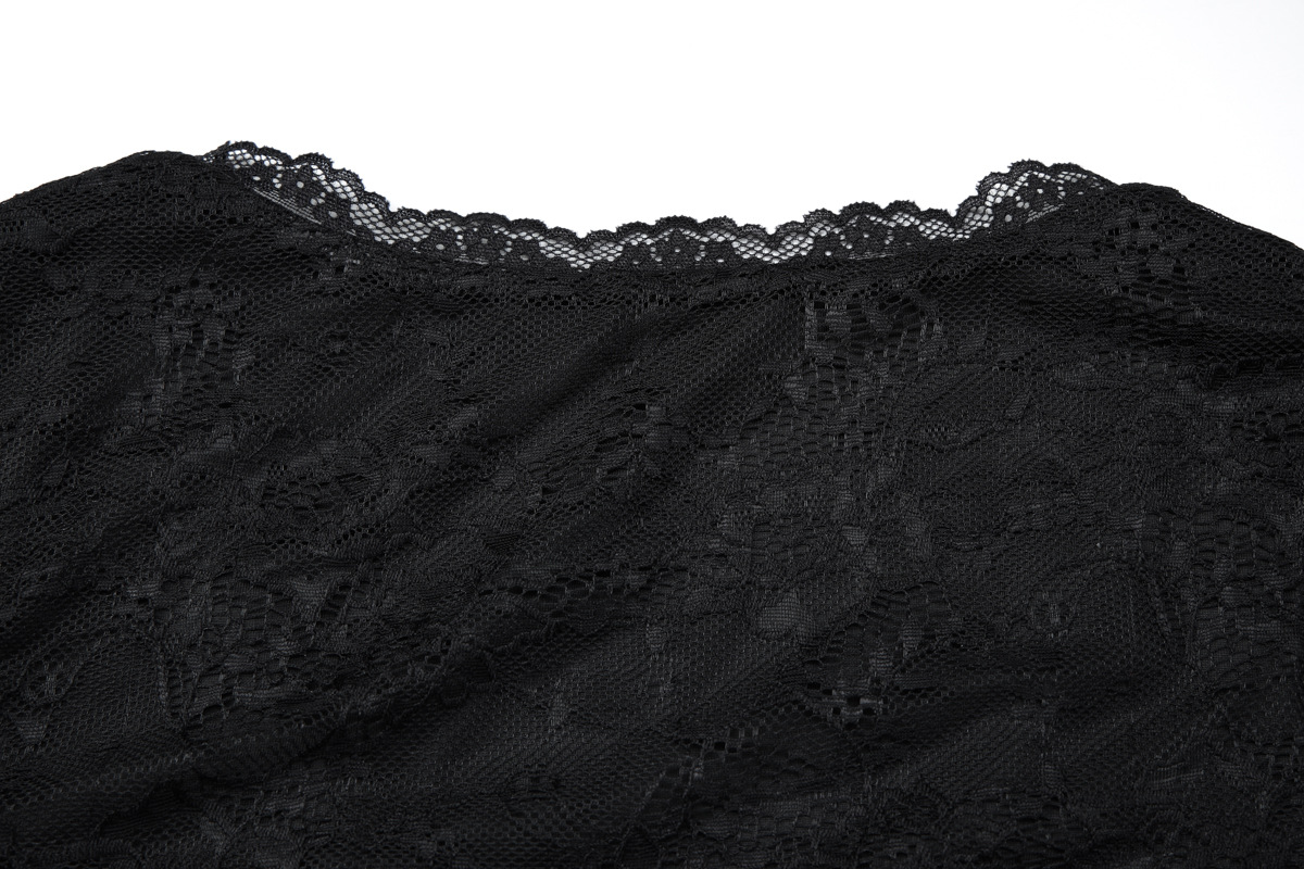 Lace Hollow-Out Split Bodycon Mini Dress for Clubwear