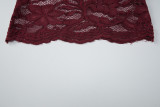 Spring Women’s Fashionable Off Shoulder Lace Slim Fit Top