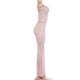 Autumn Women’s Casual Polka Dot Printed Bow Detail Camisole and Long Pants Set