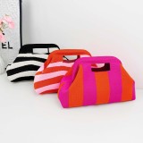 Women’s Hollow Out Striped Knitted Handbag