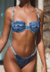 Women’s Sexy Strap Adjustable Triangle Bottom Two Piece Bikini Swimsuit