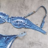Women’s Sexy Strap Adjustable Triangle Bottom Two Piece Bikini Swimsuit