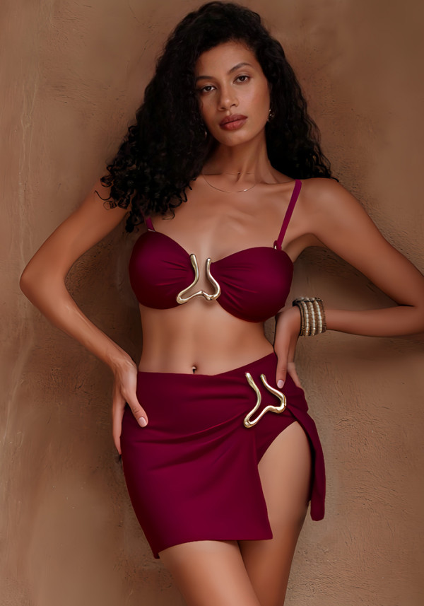 Women’s Sexy Three Piece Bikini Swimsuit Set