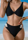Summer Women’s Sexy Solid Lace Up Halter Neck Two Piece Bikini Swimsuit