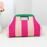 Women’s Hollow Out Striped Knitted Handbag