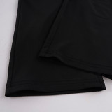 Women’s Casual Street Style Striped Lace Up Halter Neck Deep V Neck Low Back Jumpsuit
