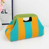 Women’s Hollow Out Striped Knitted Handbag