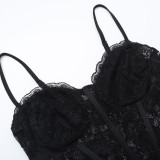 Summer Women’s Sexy Lace Strap Tight Fitting Holiday Jumpsuit