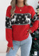 Autumn Winter Women’s Color Block Snowflake Reindeer Long Sleeve Christmas Sweater