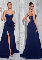 Women’s Luxury Beaded Rhinestone Embellished Elegant Lace Up Formal Evening Dress Women’s Luxury Beaded Rhinestone Embellished Elegant Lace Up Formal Evening Dress