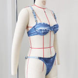 Women’s Sexy Strap Adjustable Triangle Bottom Two Piece Bikini Swimsuit