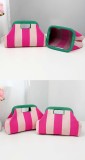 Women’s Hollow Out Striped Knitted Handbag