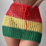 Women Crochet Knit Bikini Sexy Hollow‑Out Swimsuit Two‑Piece Set