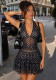 Women Polka‑Dot Print Halter‑Neck Backless Top & Skirt Two‑Piece Set