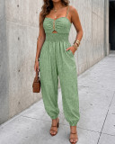Women Chain Shoulder Straps Jumpsuit
