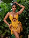 Women’s Sexy Crocheted Bodysuit and Mesh Beach Cover Up Two Piece Set