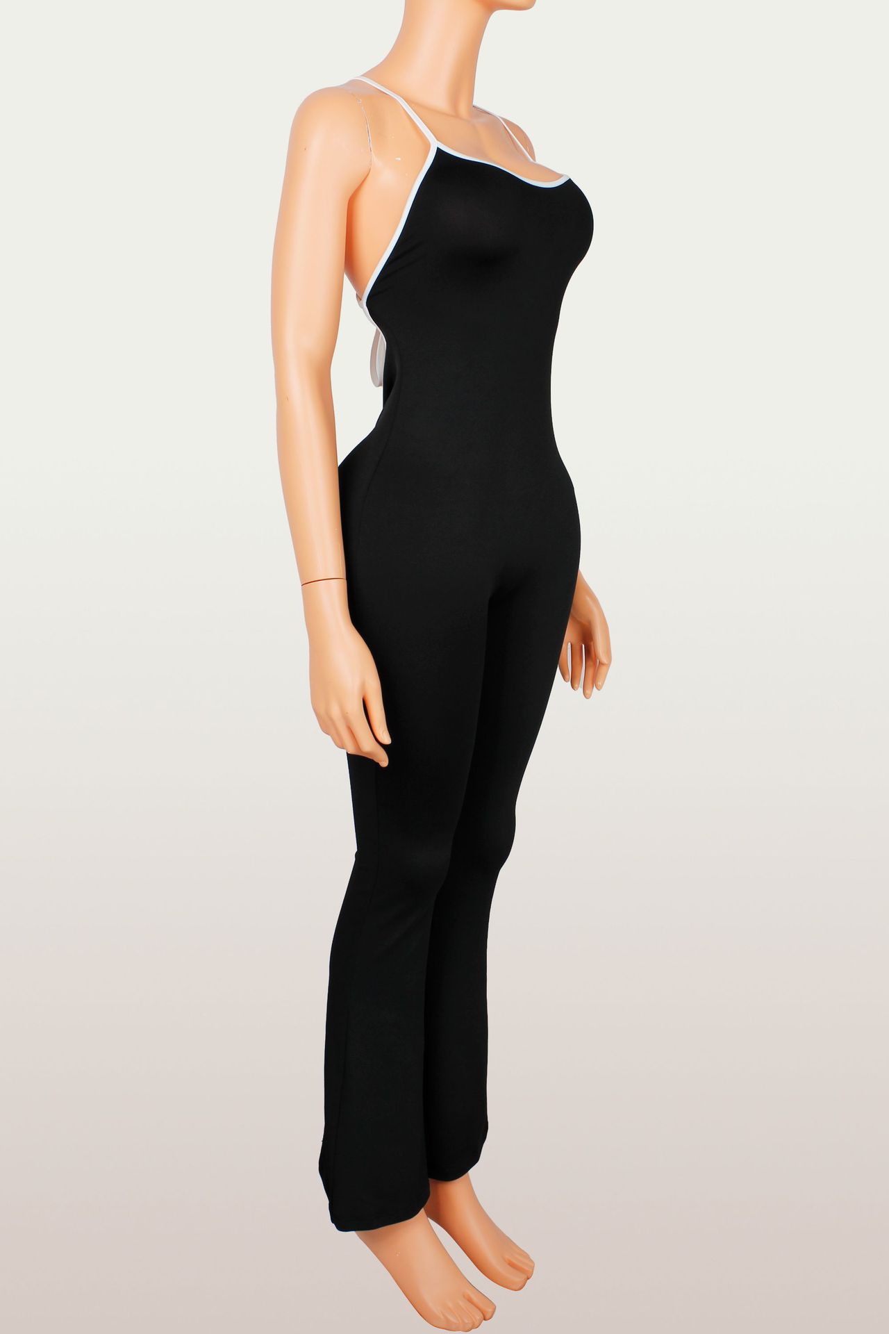 Backless Lace-Up Stretchy Jumpsuit for Fitness & Yoga