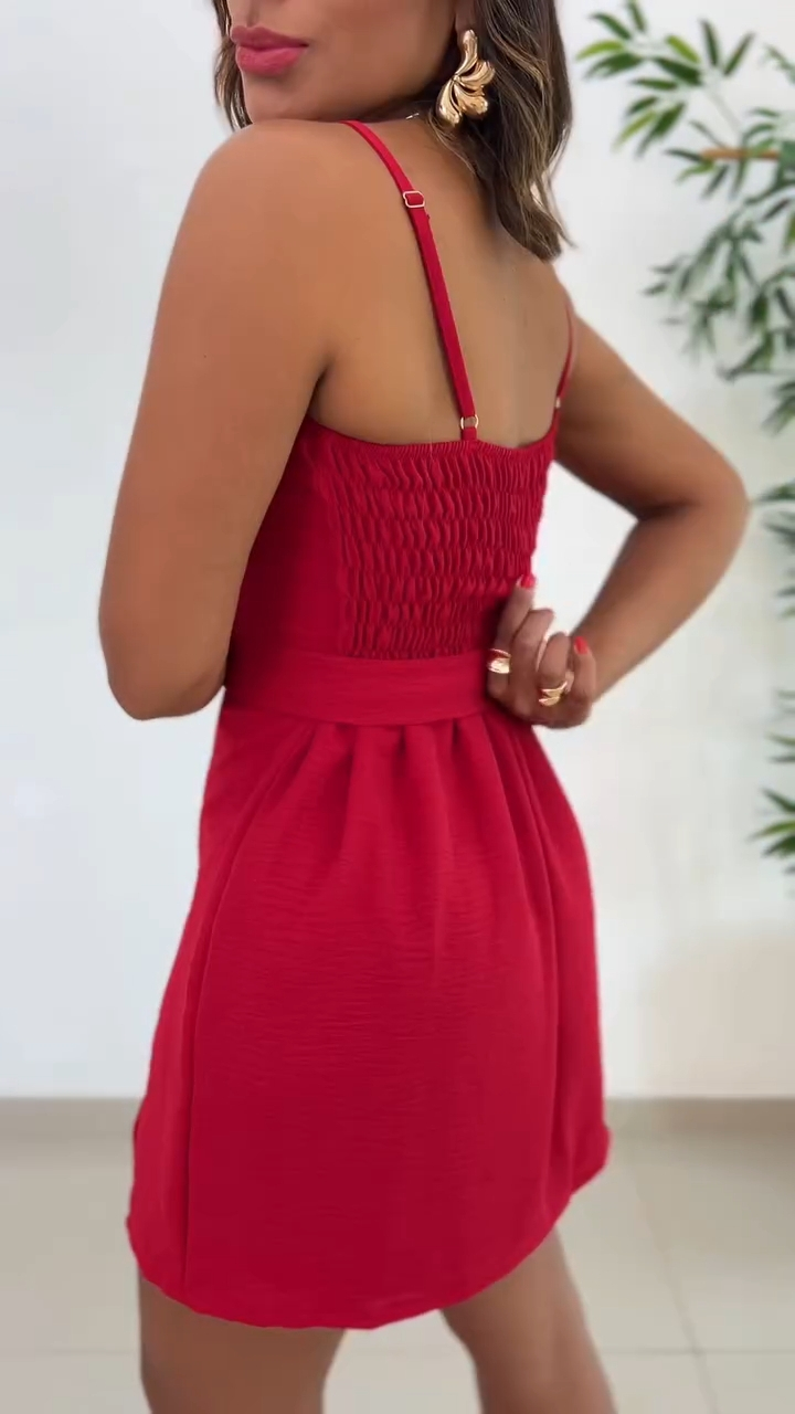 Sleeveless Strap Romper for Summer Casual
