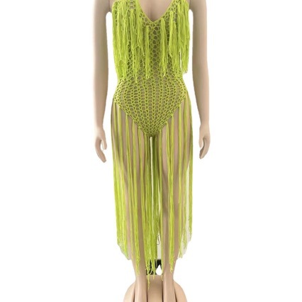 Crochet Tassel Beach Dress for Beachwear