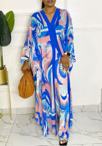 African Women’s Fashion Digital Print Chiffon Cardigan and Pants Flowing Two Piece Set African Women’s Fashion Digital Print Chiffon Cardigan and Pants Flowing Two Piece Set