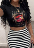 Streetwear Printed Cropped T Shirt
