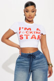 Streetwear Printed Cropped T Shirt
