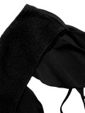 Women’s Holiday Casual Solid Color Halter Neck Irregular Top Slim Fit Wide Leg Pants Two Piece Set