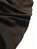 Women’s Holiday Casual Solid Color Halter Neck Irregular Top Slim Fit Wide Leg Pants Two Piece Set
