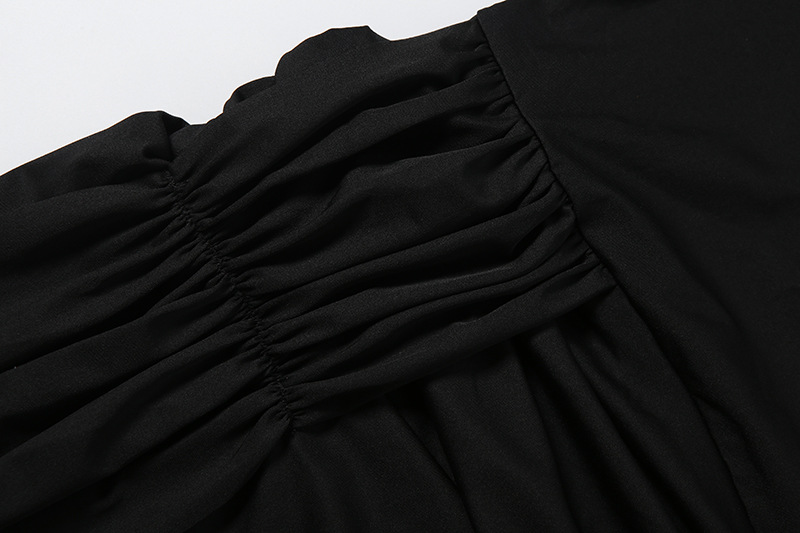 Solid Slim Fit Pleated Dress for Summer Parties