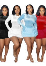 Women Autumn‑Winter Elegant Bodysuit & Skirt Two‑Piece Set Women Autumn‑Winter Elegant Bodysuit & Skirt Two‑Piece Set