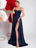 Women Satin Slip Evening Dress