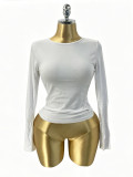 Women Autumn‑Winter Basic Long Sleeve Round Neck Top